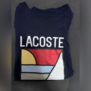 navy lacoste tee